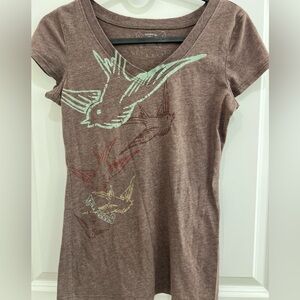 Billabong Brown T-Shirt with Graphic Design